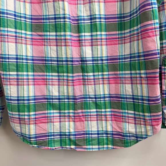 Ralph Lauren Madras Plaid Button Down Shirt Men’s L Classic Fit Cotton pony logo - Picture 8 of 11